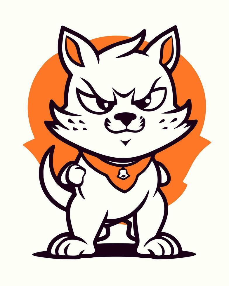 Tough dog illustration vector