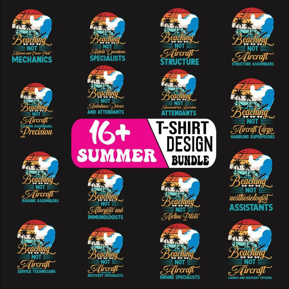 profession ways Summer t shirt design Bundle vector