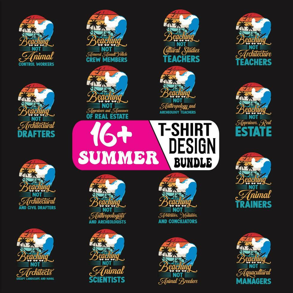 profesión formas verano t camisa diseño haz vector