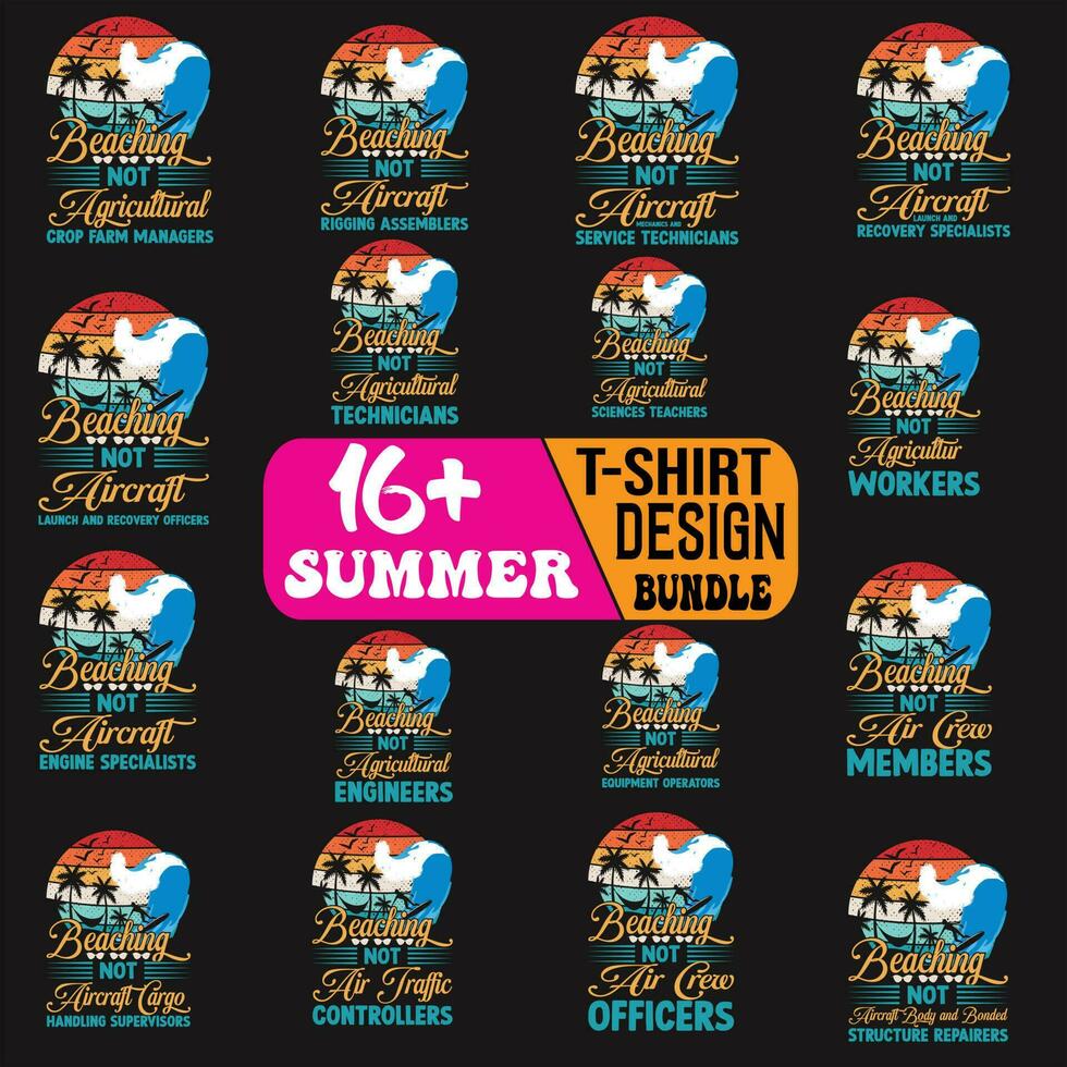 profession ways Summer t shirt design Bundle vector