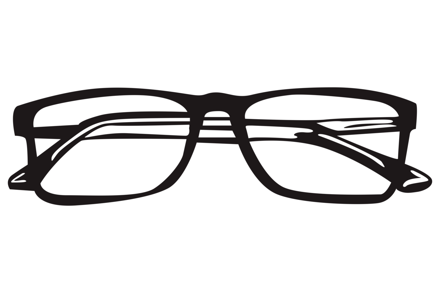 Fashion - Black Glasses png