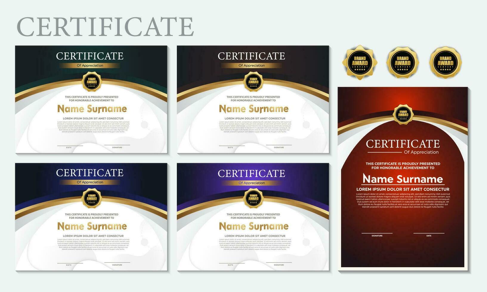 Modern Design Certificate layout concept. Simple elegant and luxurious elegant modern design diploma background vector award certificate template.