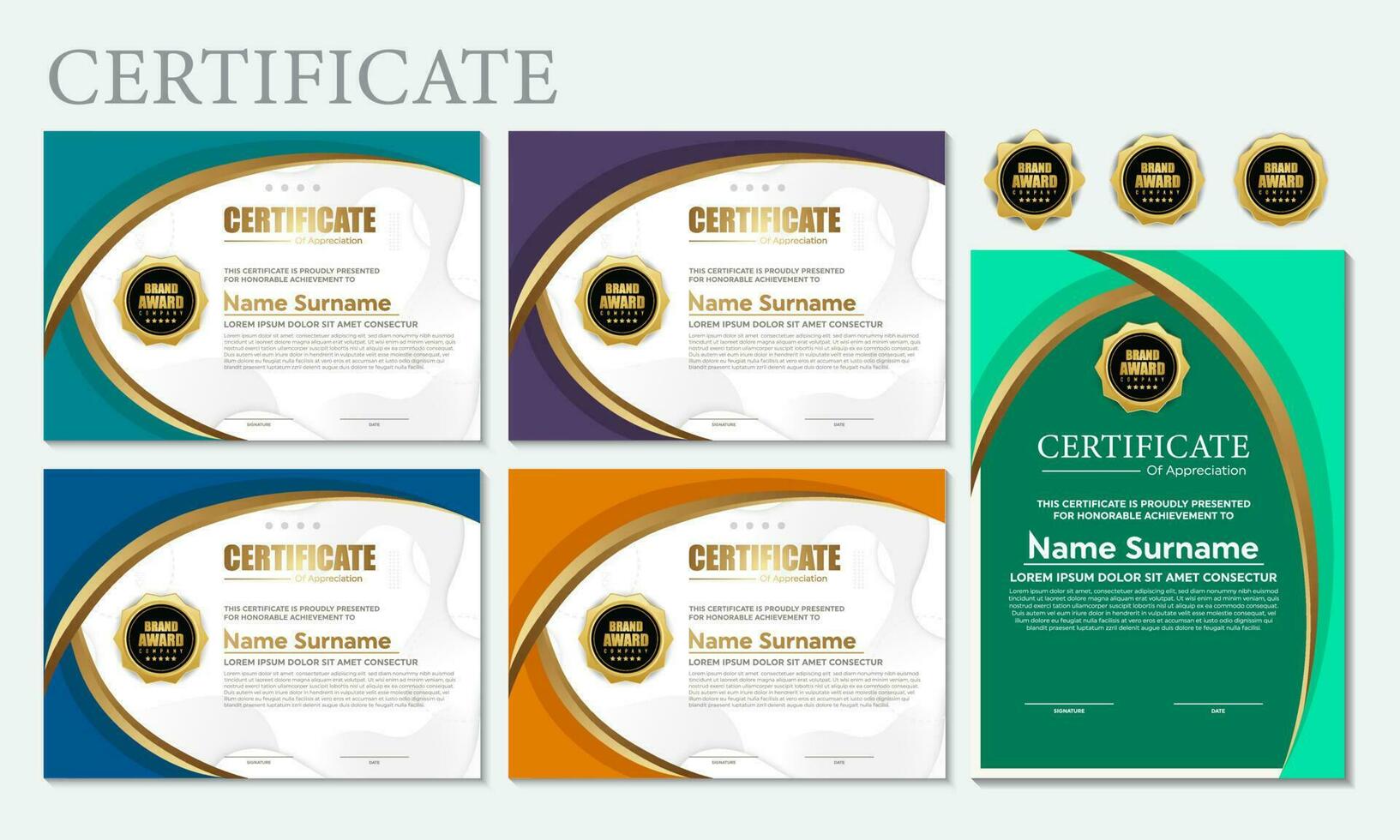 Modern Design Certificate layout concept. Simple elegant and luxurious elegant modern design diploma background vector award certificate template.