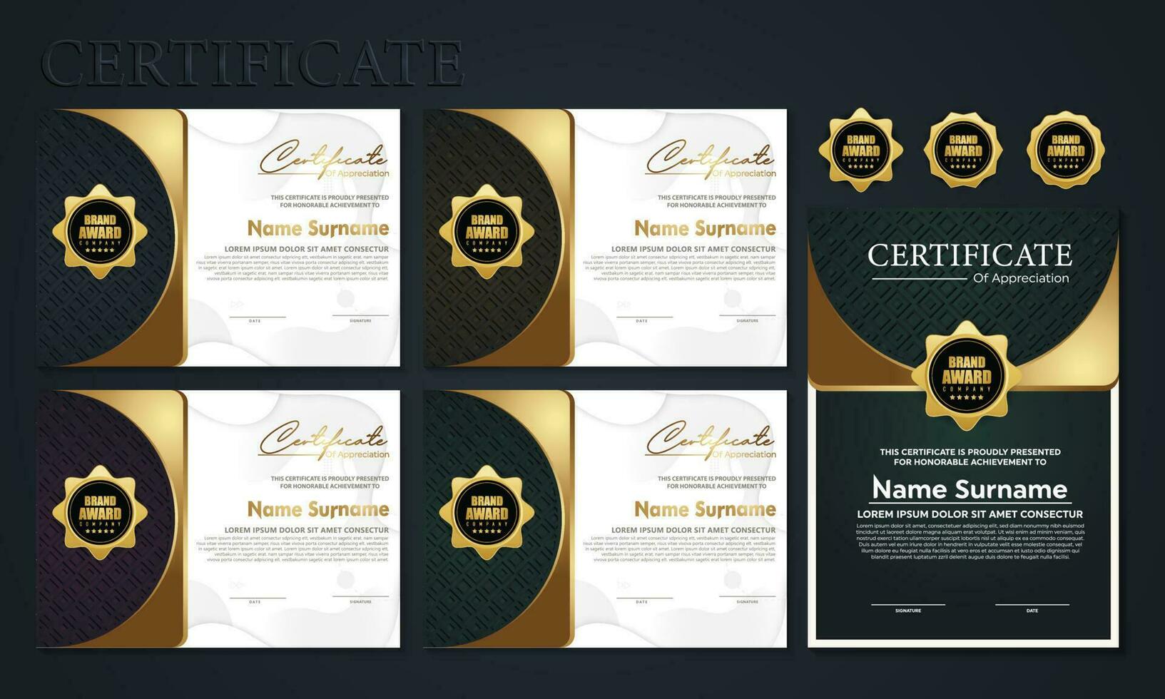 Modern Design Certificate layout concept. Simple elegant and luxurious elegant modern design diploma background vector award certificate template.