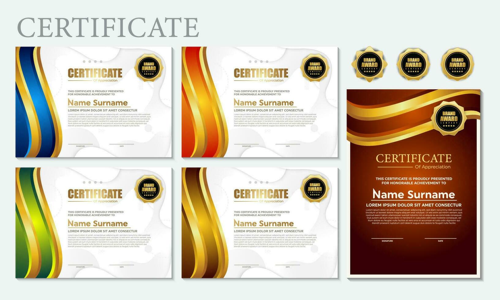 Modern Design Certificate layout concept. Simple elegant and luxurious elegant modern design diploma background vector award certificate template.