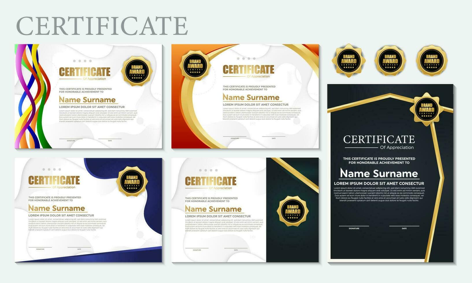 Modern Design Certificate layout concept. Simple elegant and luxurious elegant modern design diploma background vector award certificate template.