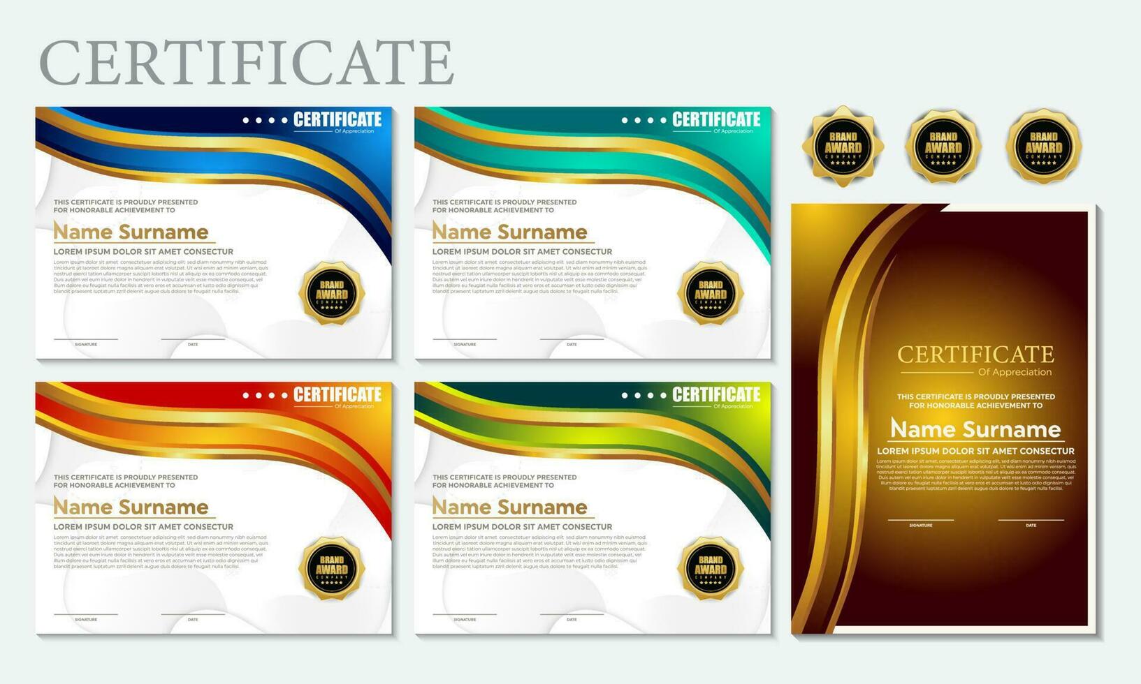 Modern Design Certificate layout concept. Simple elegant and luxurious elegant modern design diploma background vector award certificate template.