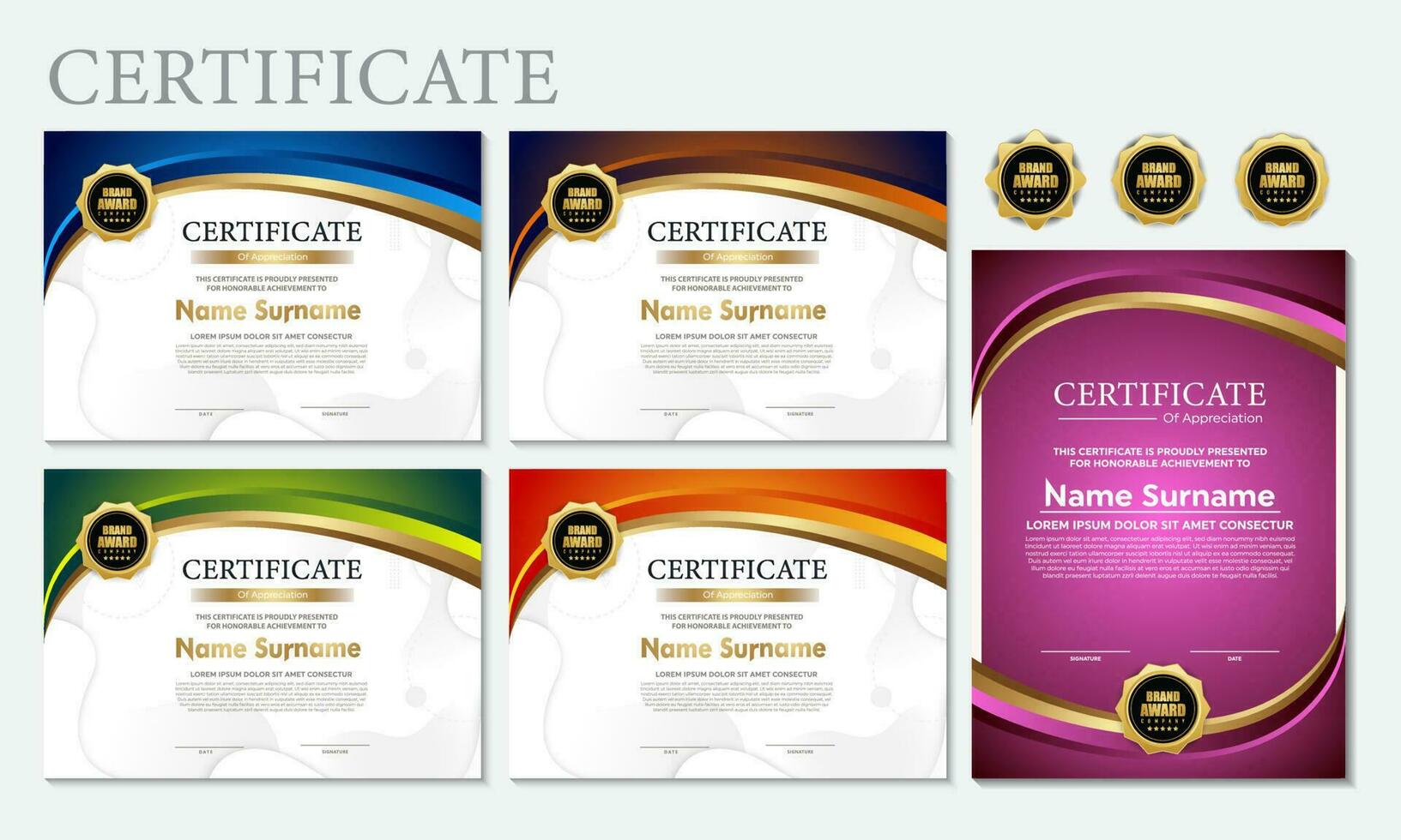 Modern Design Certificate layout concept. Simple elegant and luxurious elegant modern design diploma background vector award certificate template.