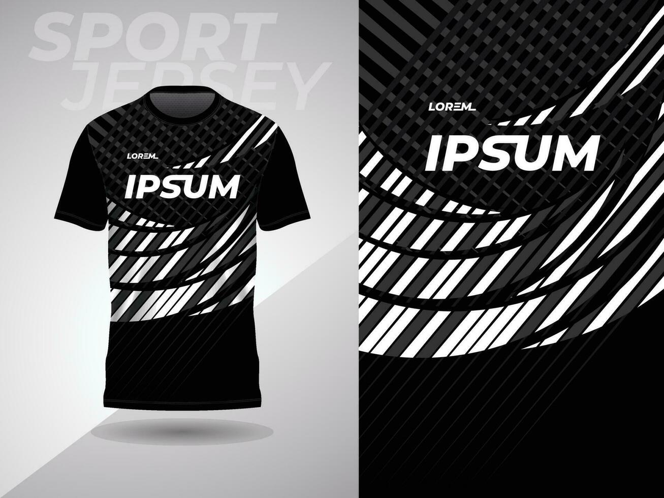 black abstract sports jersey football soccer racing gaming motocross cycling running vector