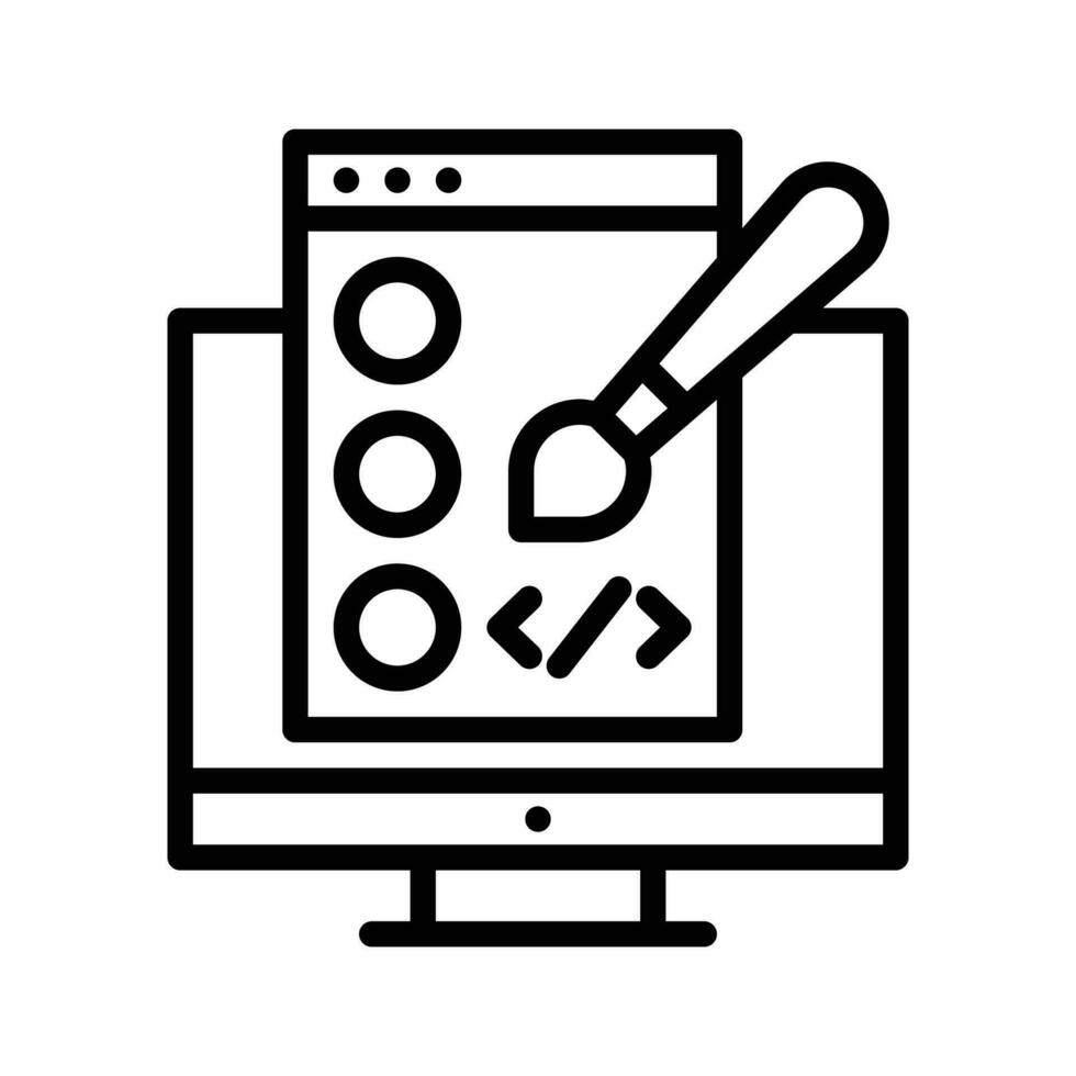 Web design vector  outline icon. Simple stock illustration stock