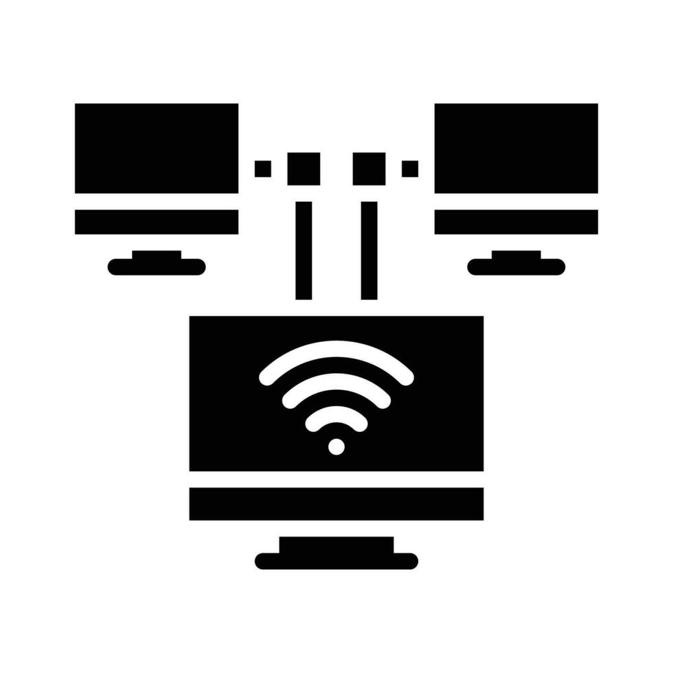 Ethernet vector  solid icon. Simple stock illustration stock