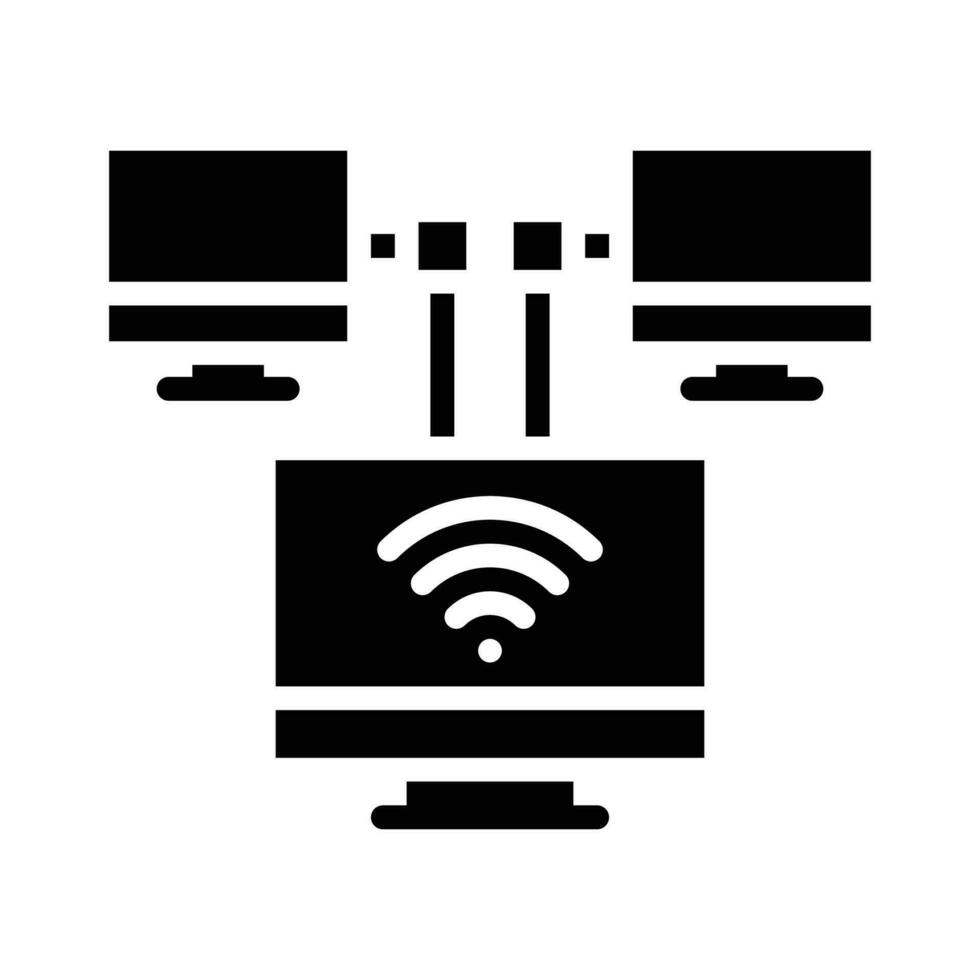 Ethernet vector  solid icon. Simple stock illustration stock