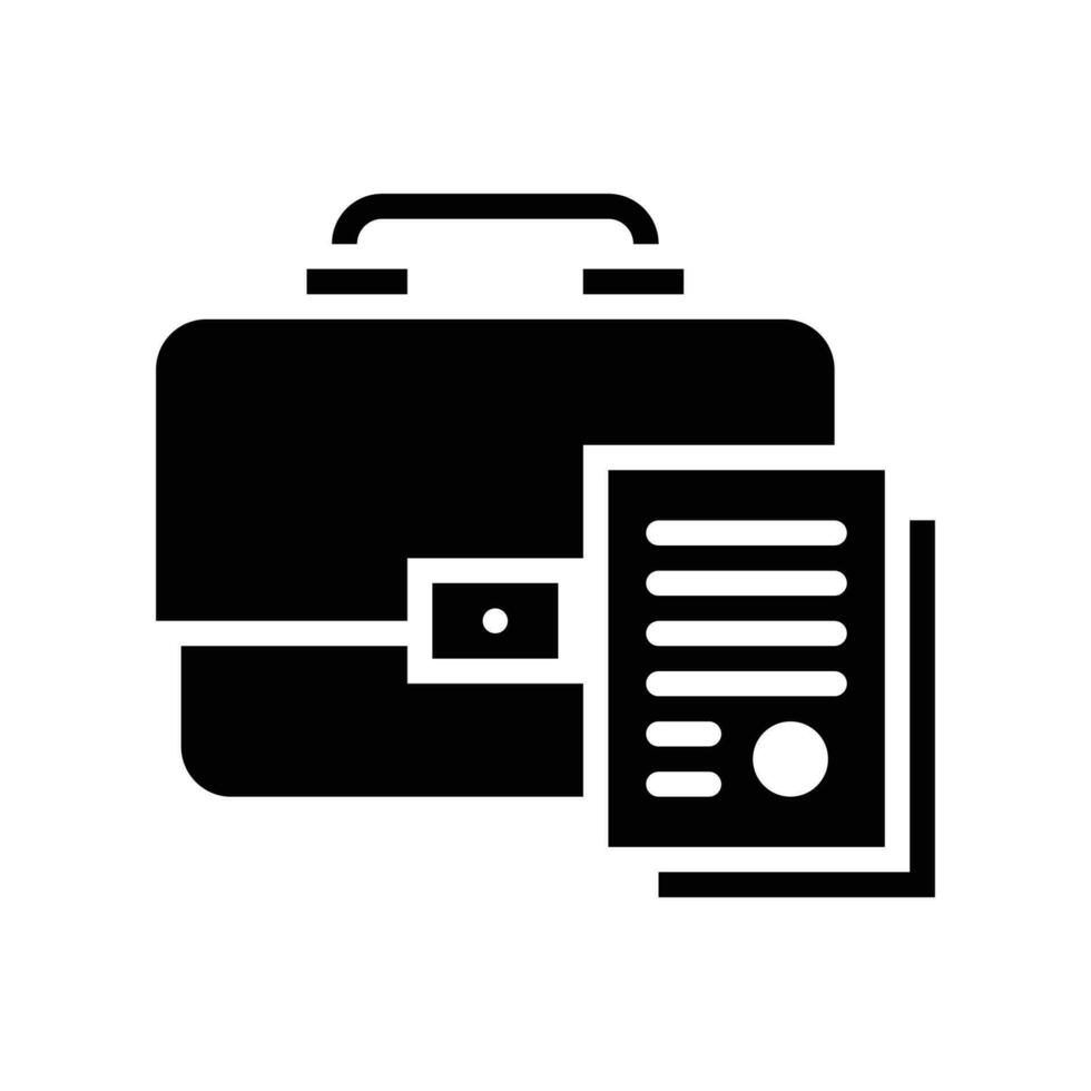 Portfolio vector  solid icon. Simple stock illustration stock