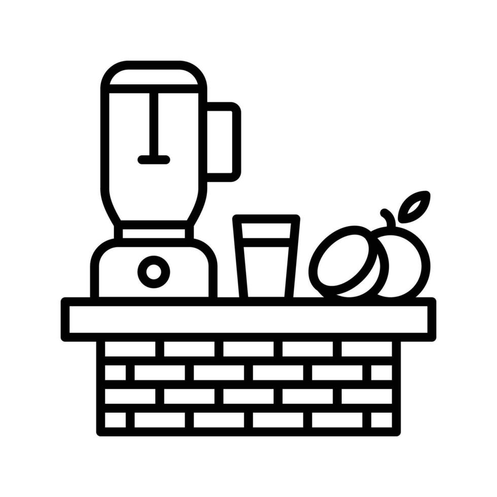 Juicer vector outline icon . Simple stock illustration stock