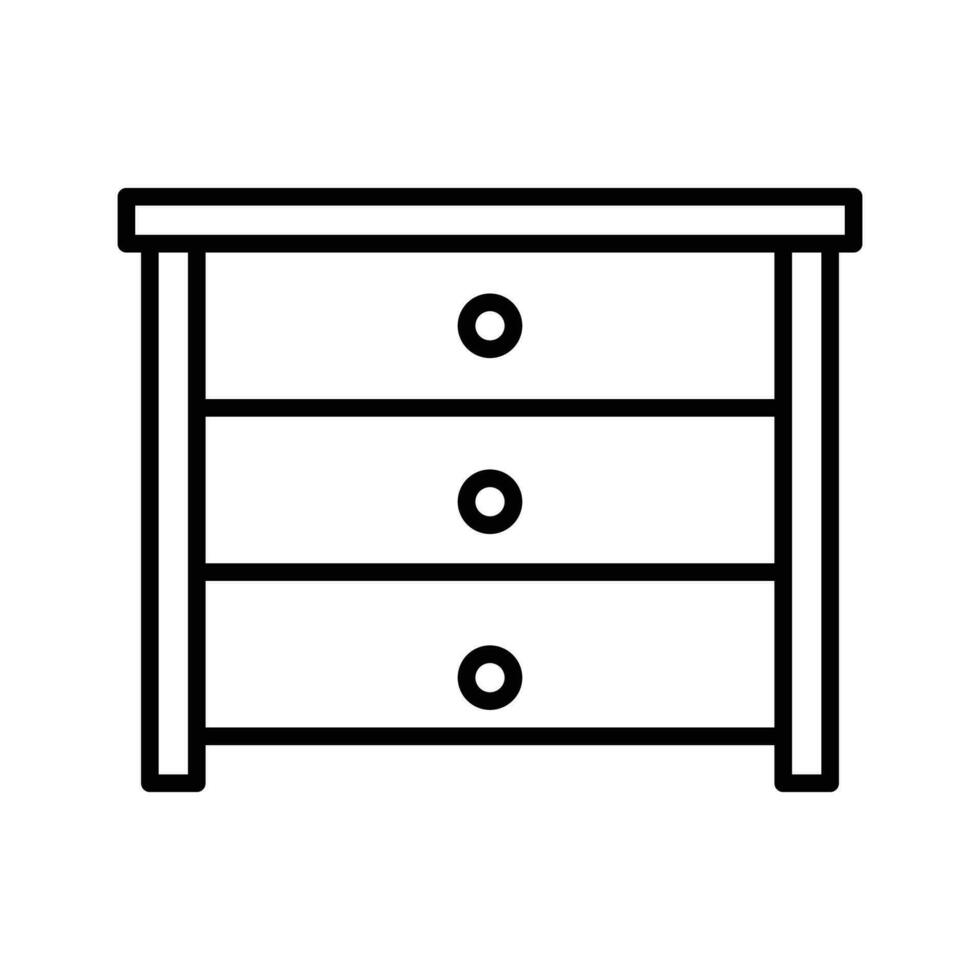 Drawer vector outline icon . Simple stock illustration stock