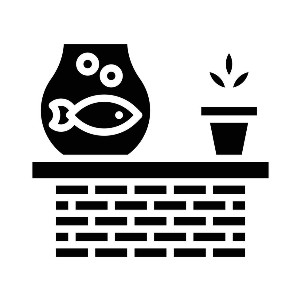 Aquarium vector Solid  icon . . Simple stock illustration stock