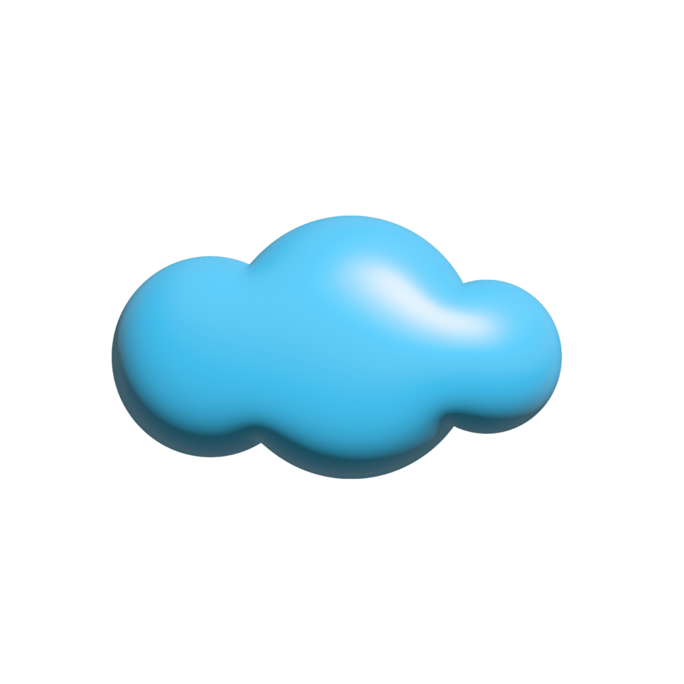 cloudy icon illustration in 3d style. glowing cloudy illustration design. png