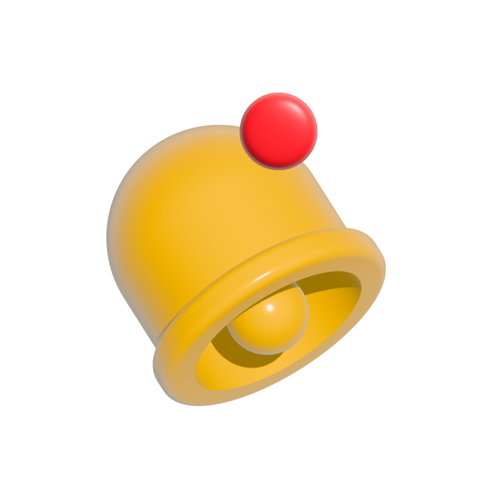 3d style bell illustration. bell icon in 3d style png