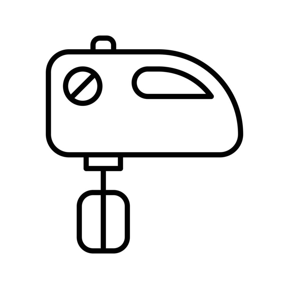 Hand Mixer vector outline icon . Simple stock illustration stock