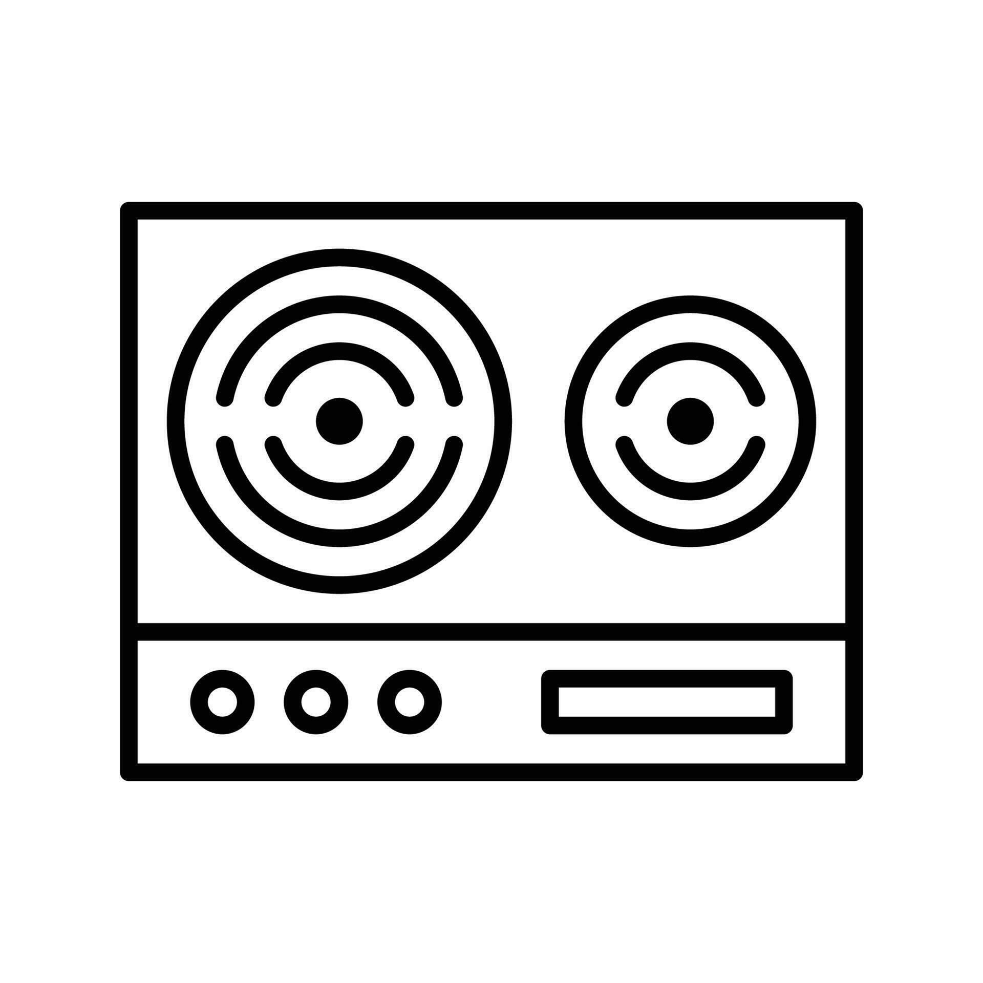 Induction Cooker vector outline icon . Simple stock illustration stock