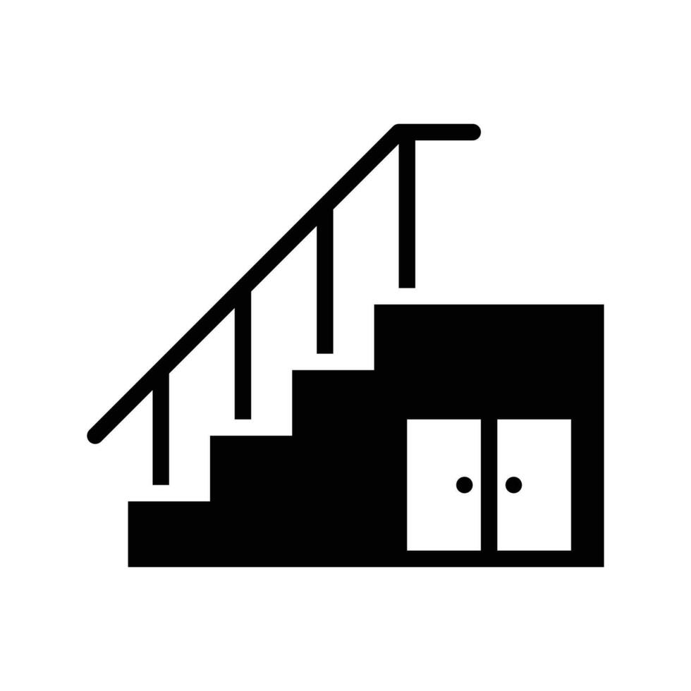 escalera vector sólido icono . . sencillo valores ilustración valores