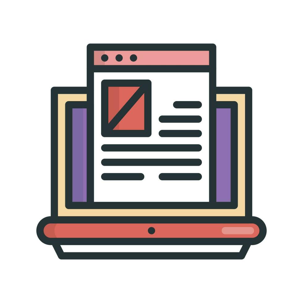 Content vector Fill outline icon. Simple stock illustration stock