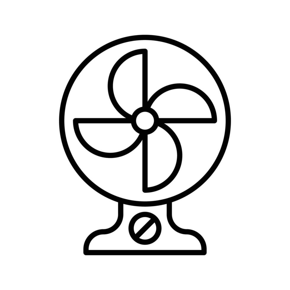 Table Fan vector outline icon . . Simple stock illustration stock