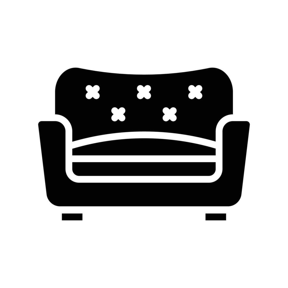 Armchair vector Solid  icon . Simple stock illustration stock