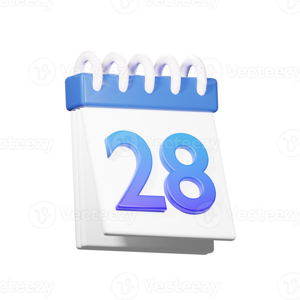 3D 28 Date Icon png