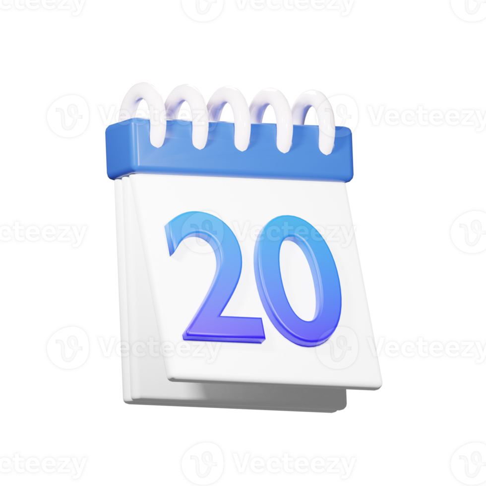 3D 20 Date Icon png
