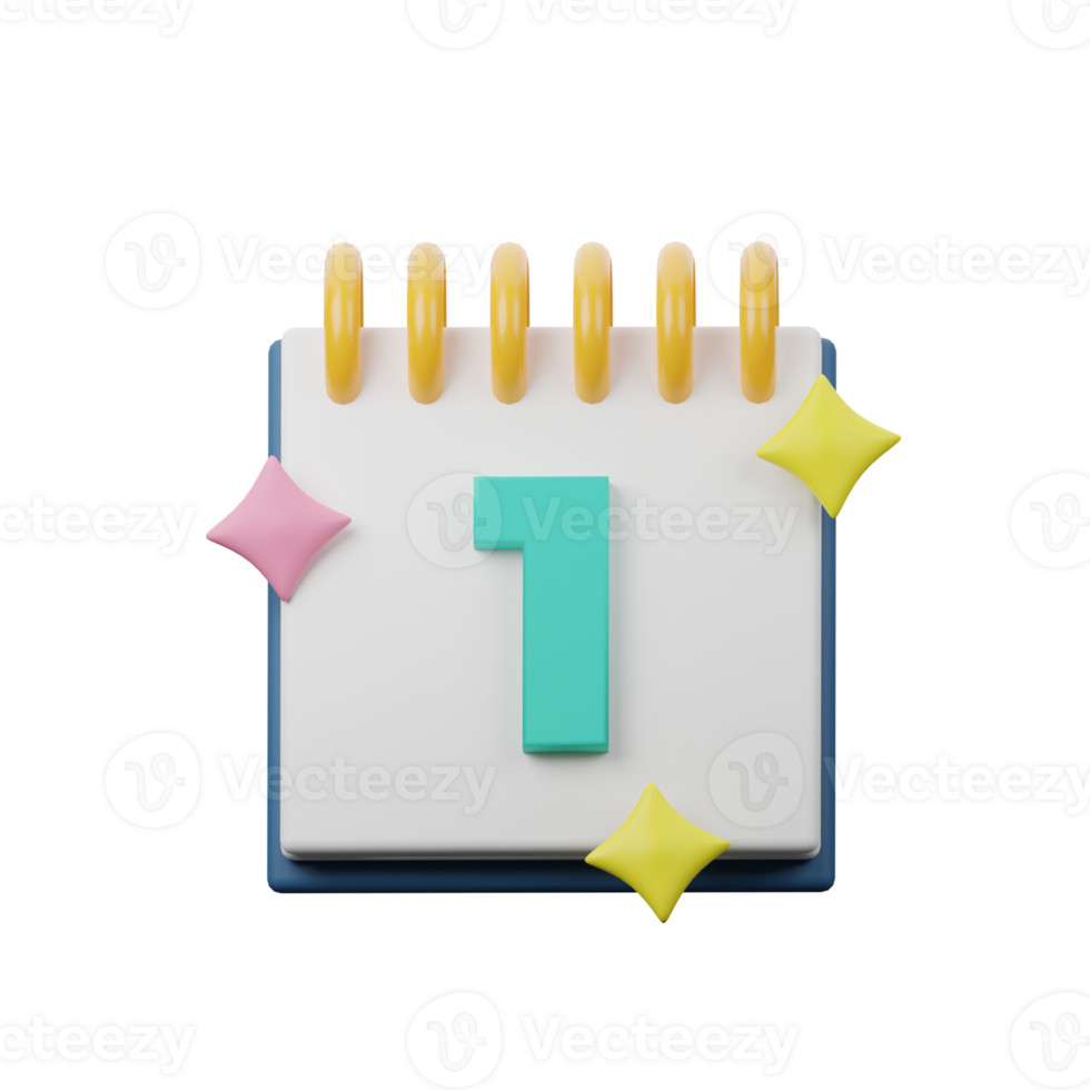3D Date January Icon png