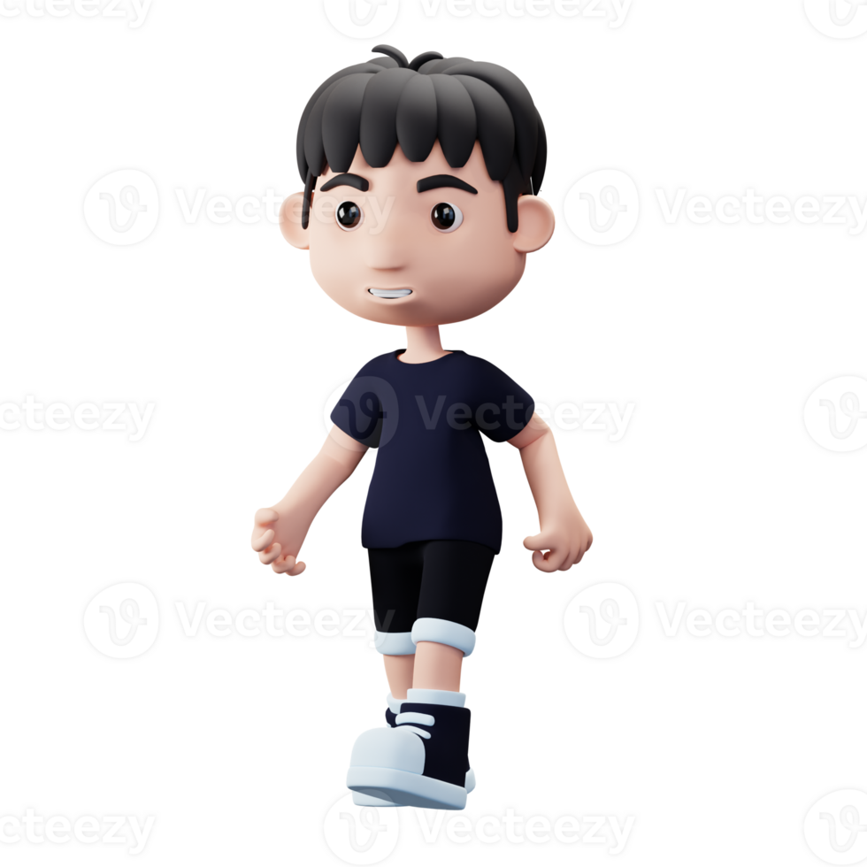 3D Young Man Character png