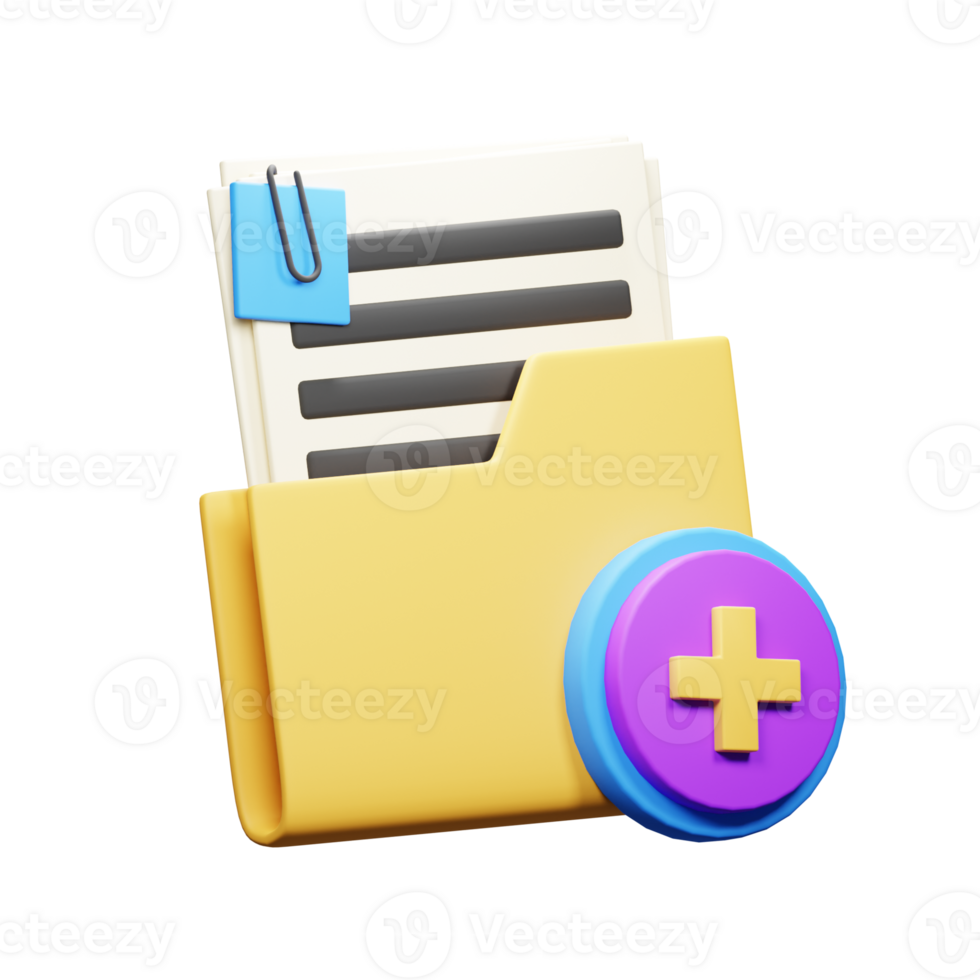 3D Add Document png