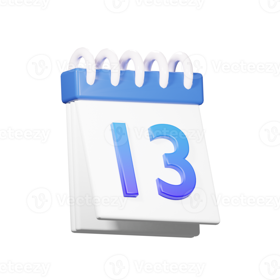 3D 13 Date Icon png