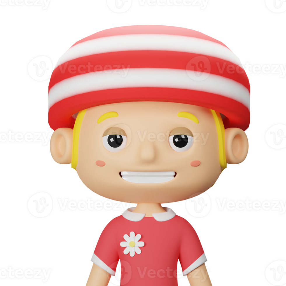 3D Cute Spring Avatar png