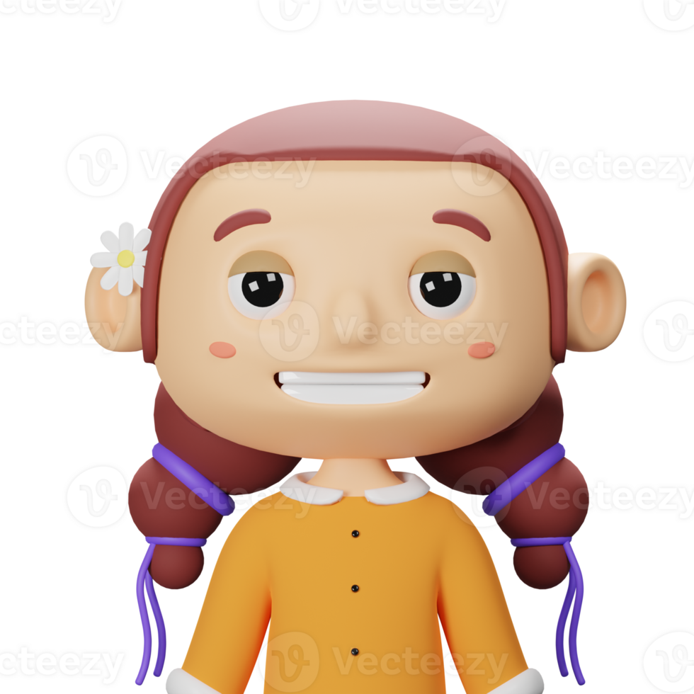 3D Cute Spring Avatar png