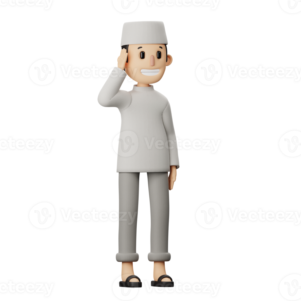 3D Muslim Character png