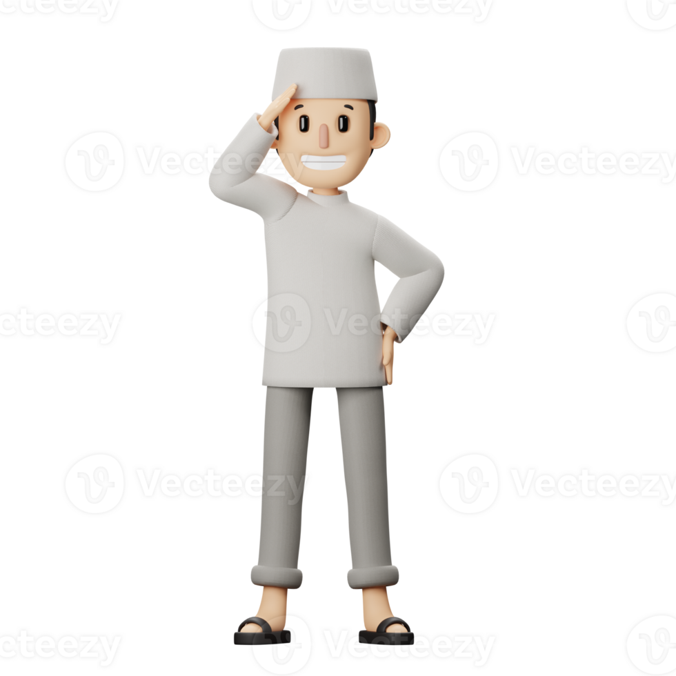 3D Muslim Character png