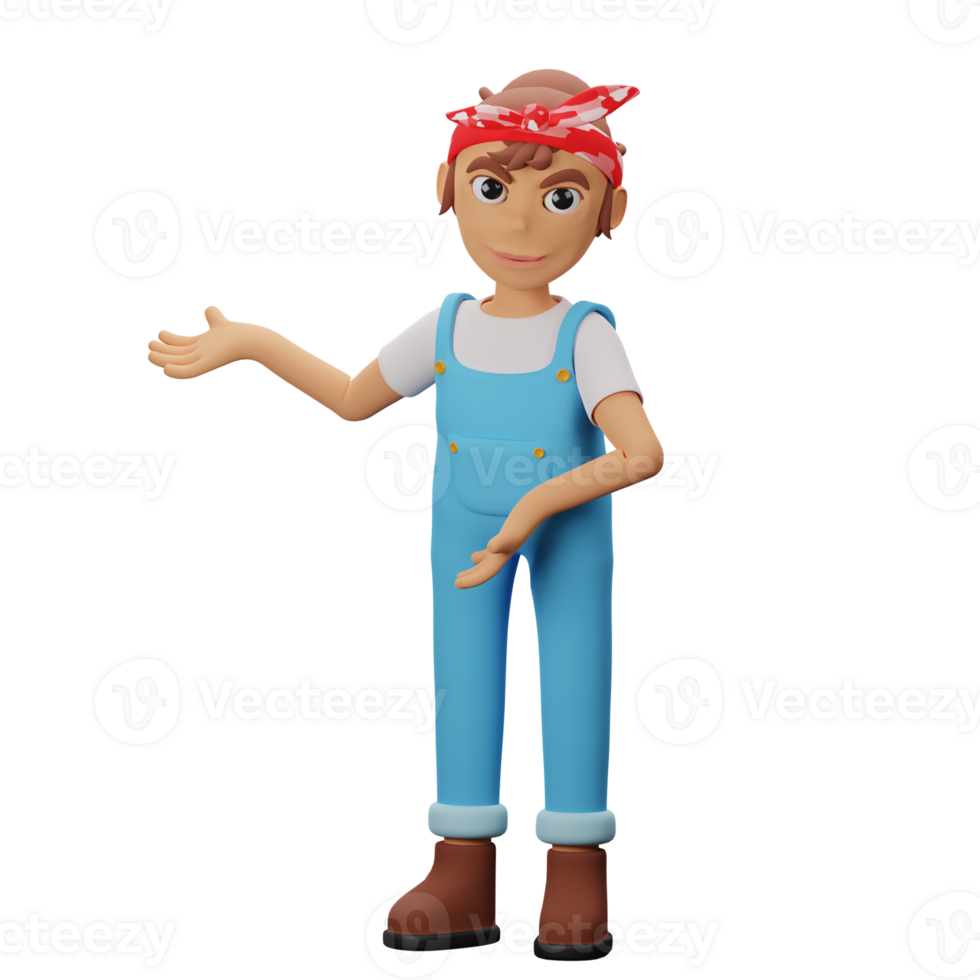 3D Strong Women Character png