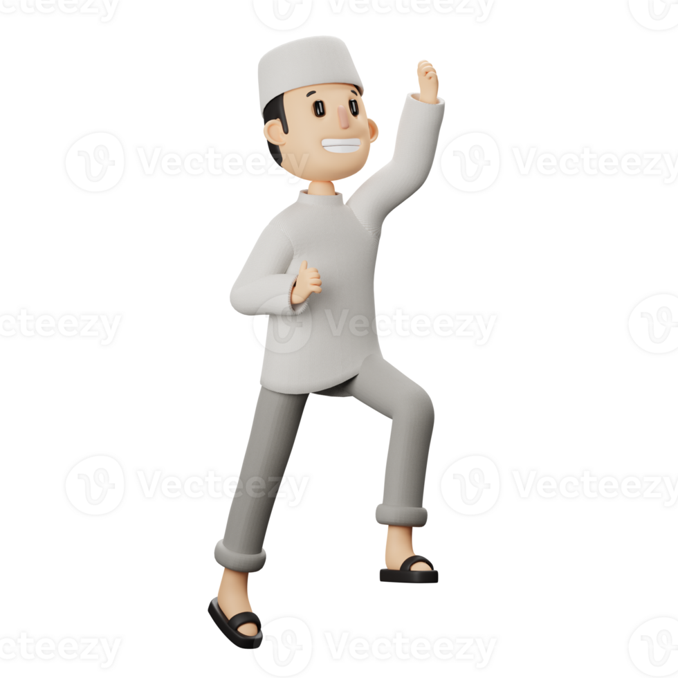 3D Muslim Character png