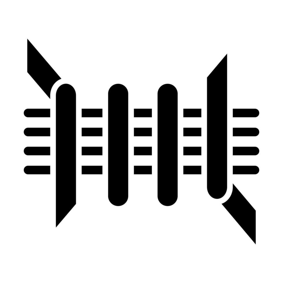diseño de icono de alambre de púas vector