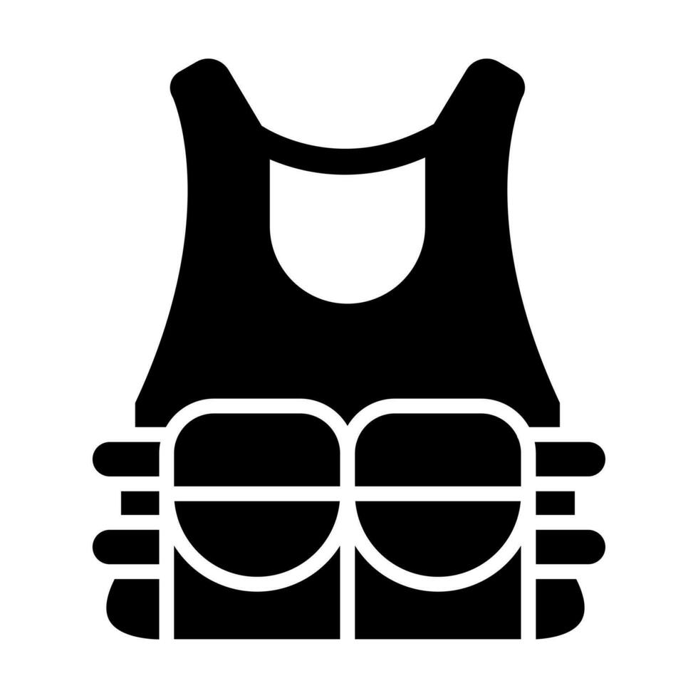 Bullet Proof Vest Icon Design vector