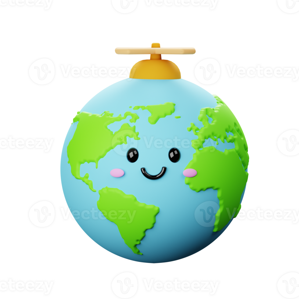 3D Earth Character png