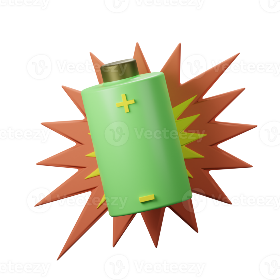 3d batteria energia png