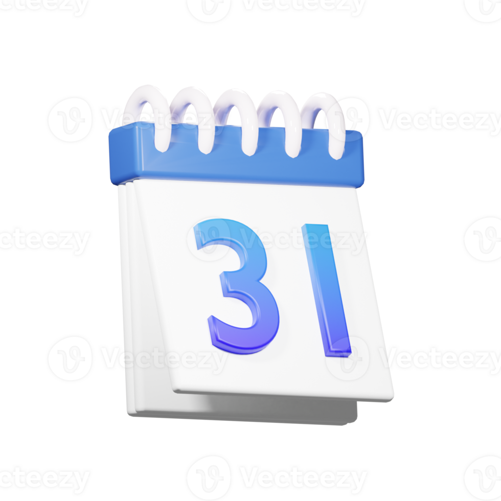 3D 31 Date Icon png