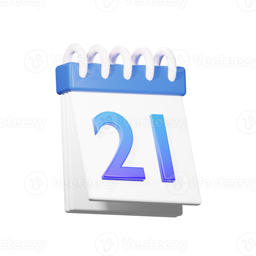 3d 21 fecha icono png