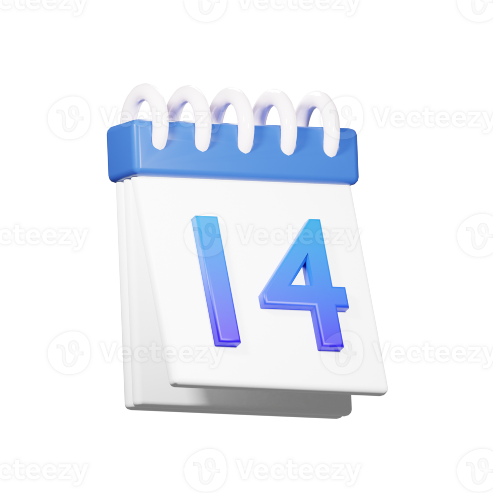 3D 14 Date Icon png