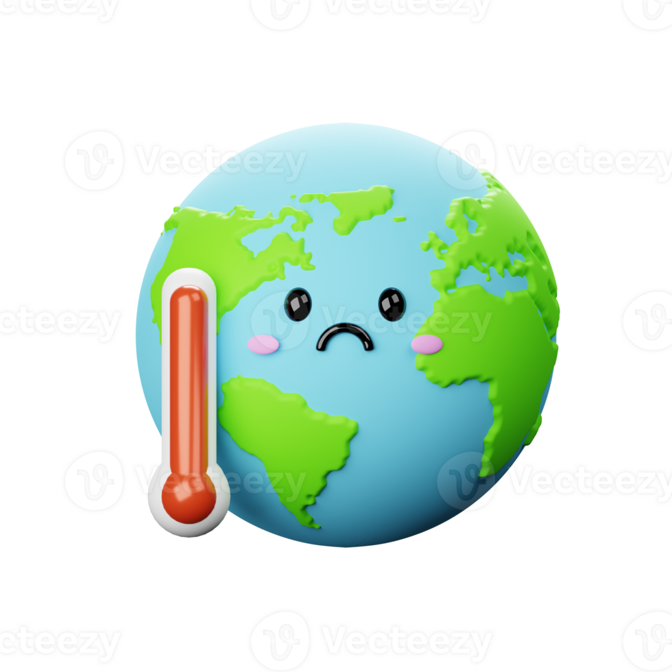 3D Hot Earth Character png