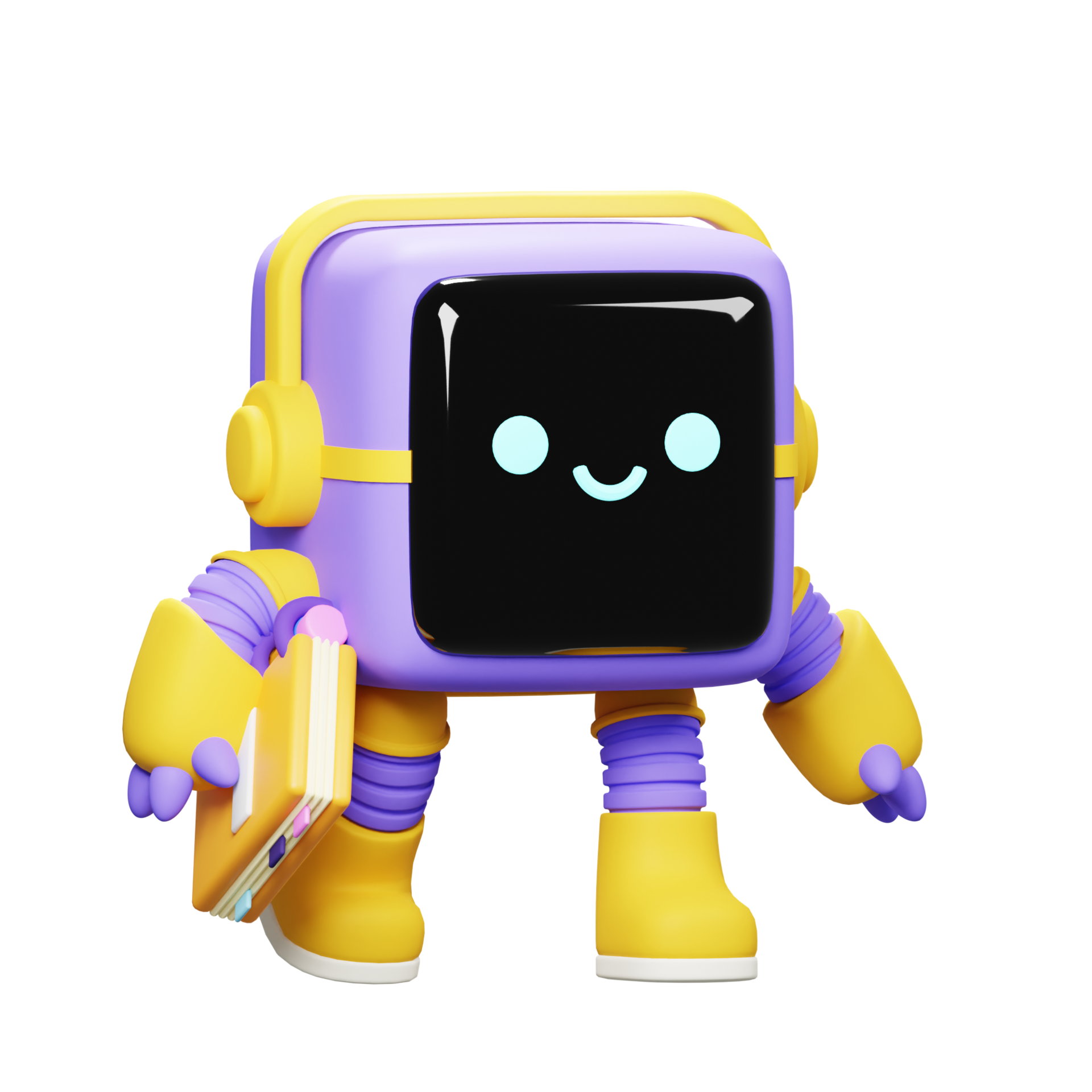 Cute 3d Robot With Game 10265395 PNG