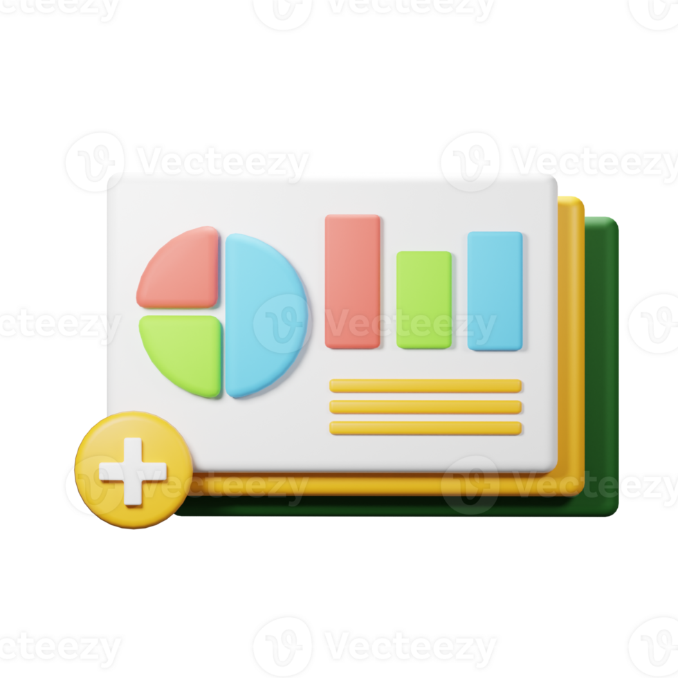 3D icon add slide Presentation png